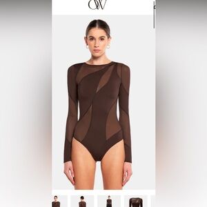 NWT Ow bodysuit brown XS